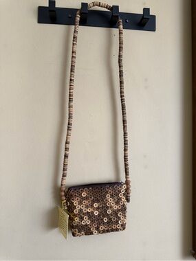Handmade Coconut Shell Mini Crossbody Bag